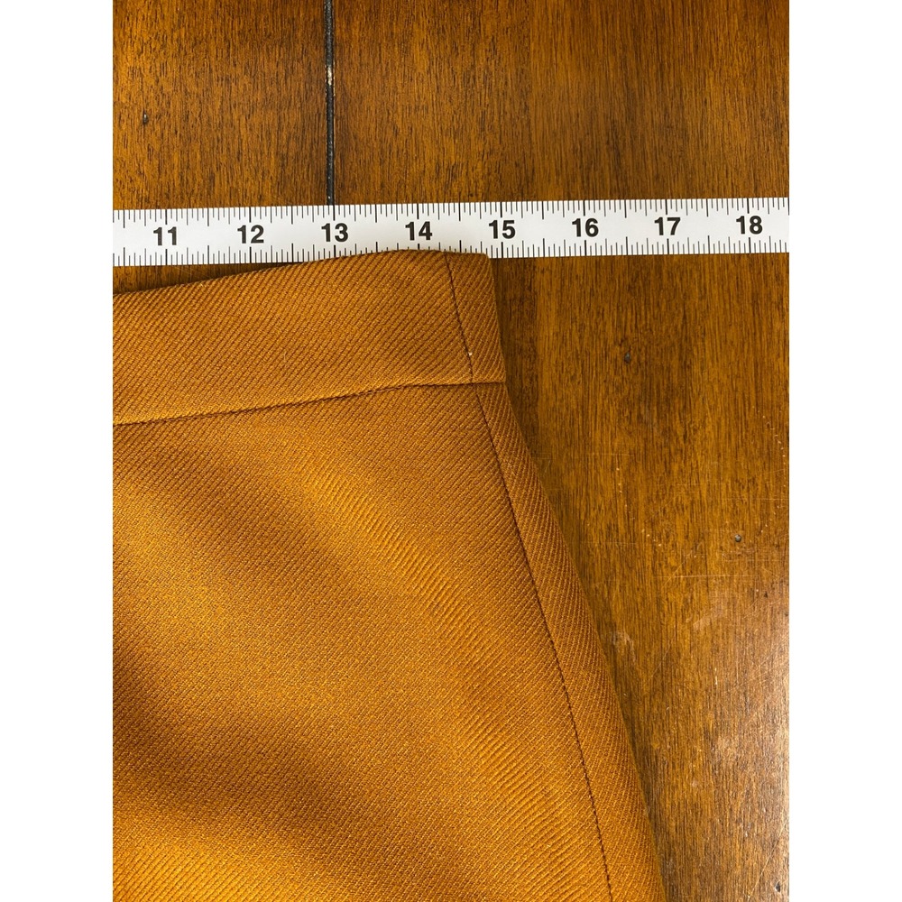 J.Crew, No. 3 Pencil Skirt 100% Wool Midi Skirt Mustard Camel Ochre Size 6 - Picture 12 of 14